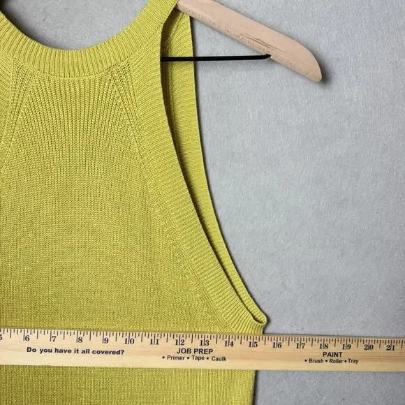 Contemporaine Green High Neck Sweater Tank Top Women’s Petite Size S - Picture 7 of 9